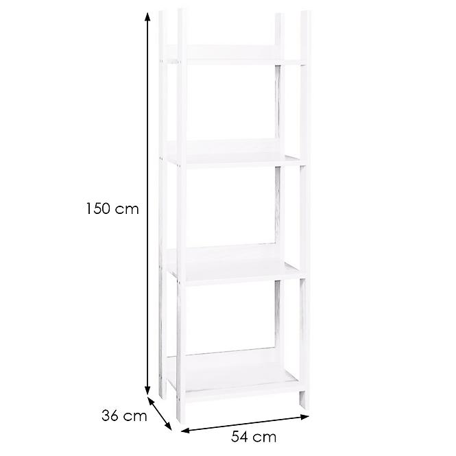 Regál eko stredný 150 borovica morená biela,3