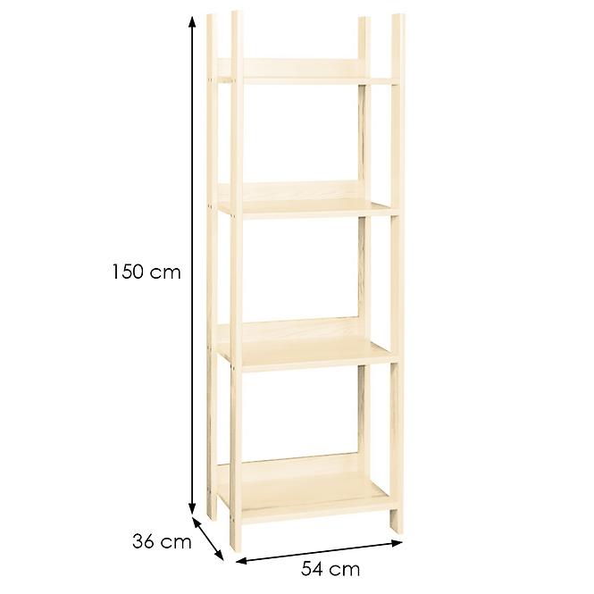 Regál eko stredný 150 borovica surová,3