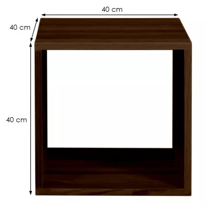 Regál box - otvorený borovica morená hnedý,3