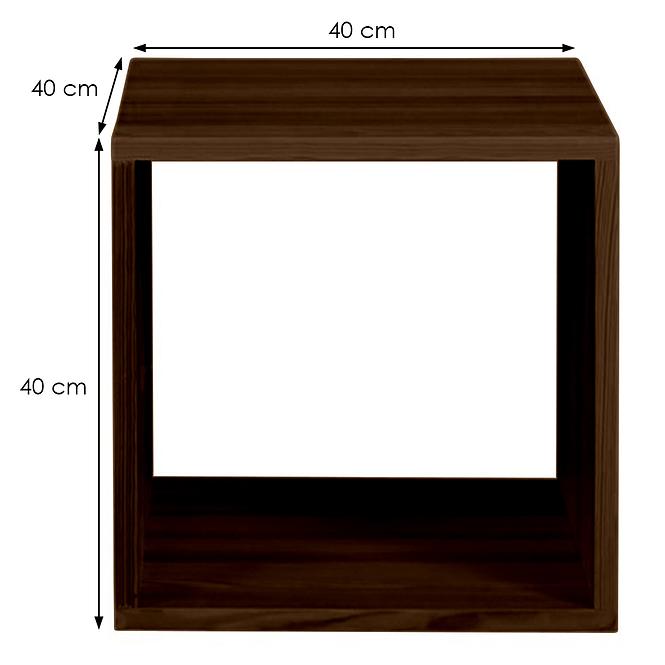 Regál box - otvorený borovica morená hnedy,3