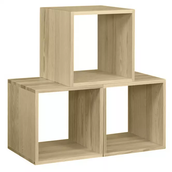 Regál box - otvorený borovica surová