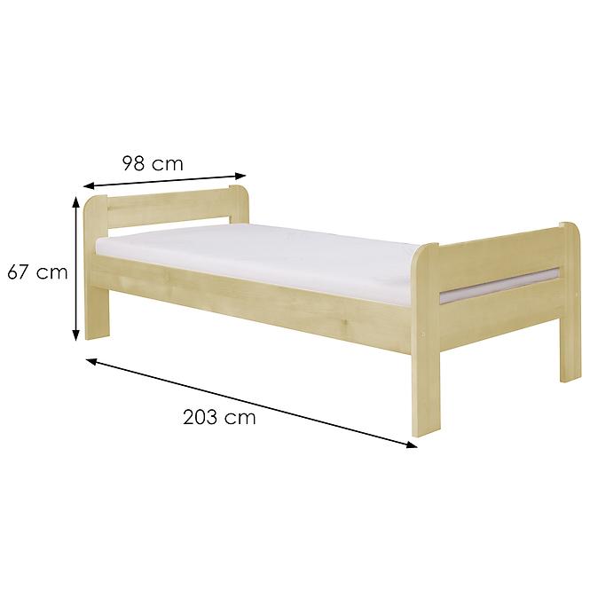 Posteľ Alex 90x200 borovica lak