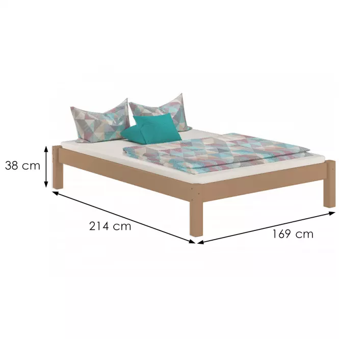 Posteľ Dora 160x200 borovica morená dub