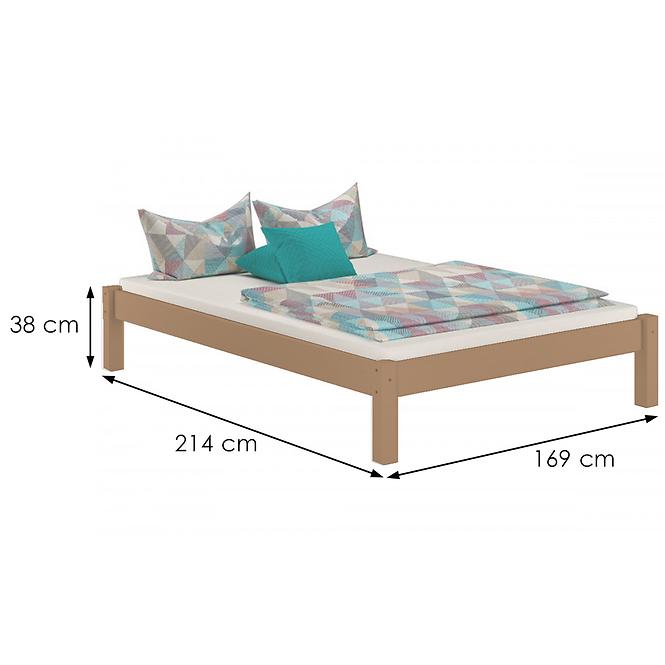 Posteľ Dora 160x200 borovica morená dub
