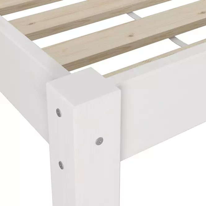 Posteľ Dora 90x200 borovica morená biela