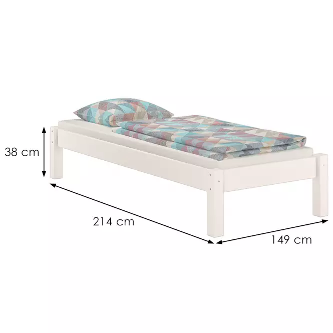 Posteľ Dora 90x200 borovica morená bielená
