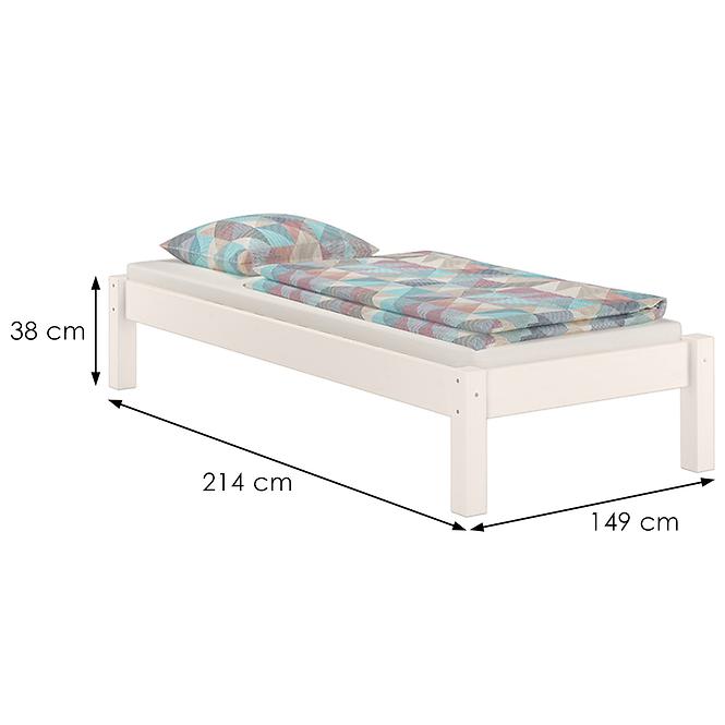 Posteľ Dora 90x200 borovica morená bielená