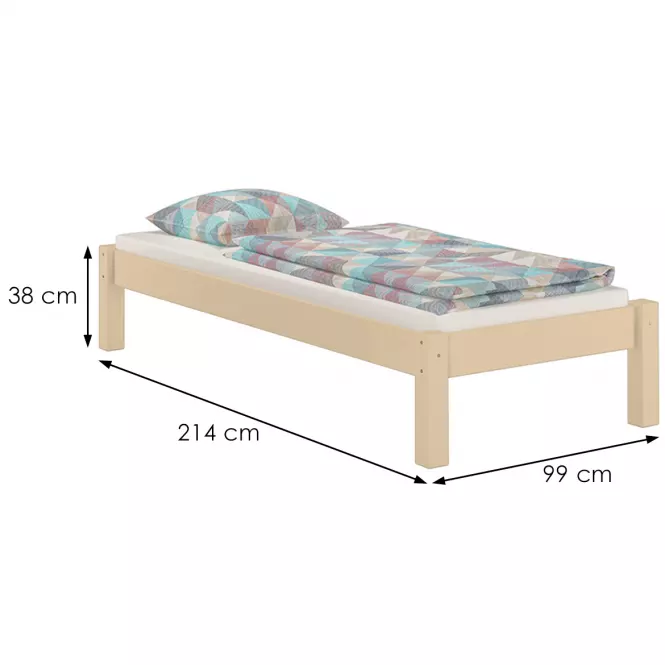Posteľ Dora 90x200 borovica surová