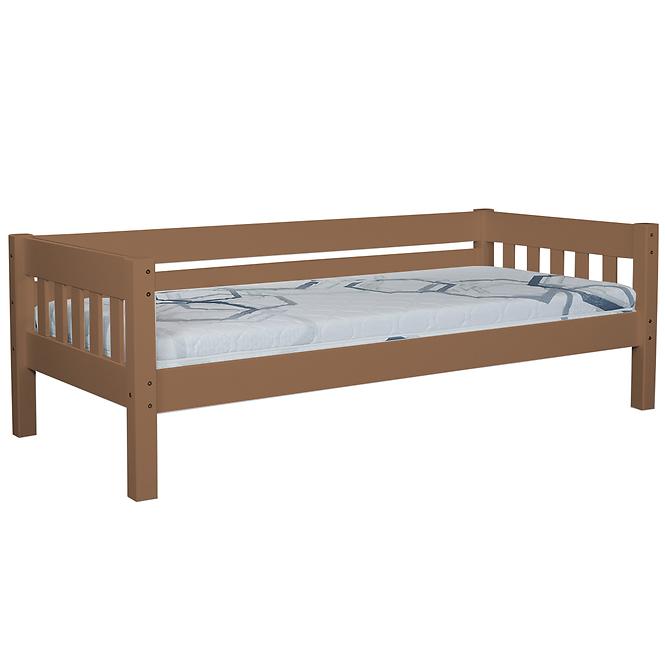 Posteľ Lucas 90x200 borovica morená dub,2