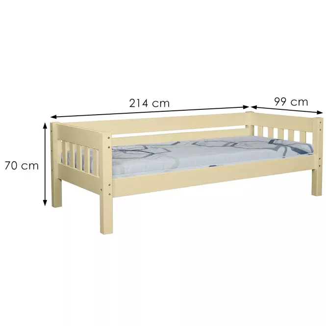 Posteľ Lucas 90x200 borovica lak
