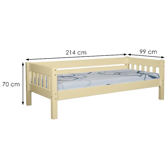 Posteľ Lucas 90x200 borovica lak