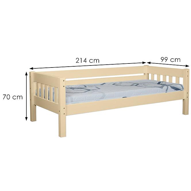 Posteľ Lucas 90x200 borovica surová,3