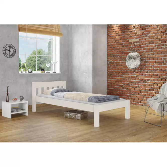 Posteľ Pino 100x200 borovica morená bielená,5