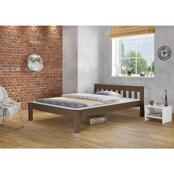 Posteľ Pino 160x200 borovica morená hnedá