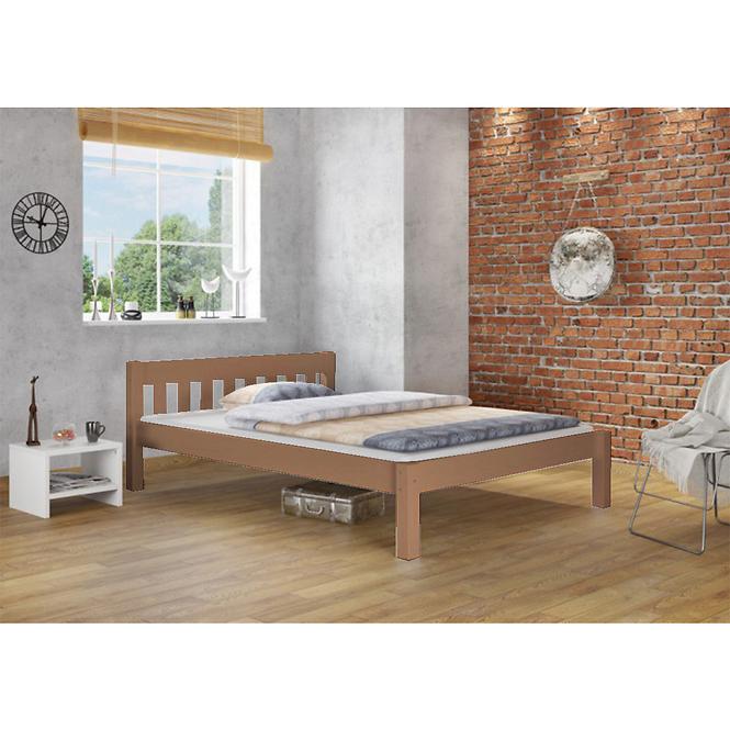 Posteľ Pino 160x200 borovica morená dub