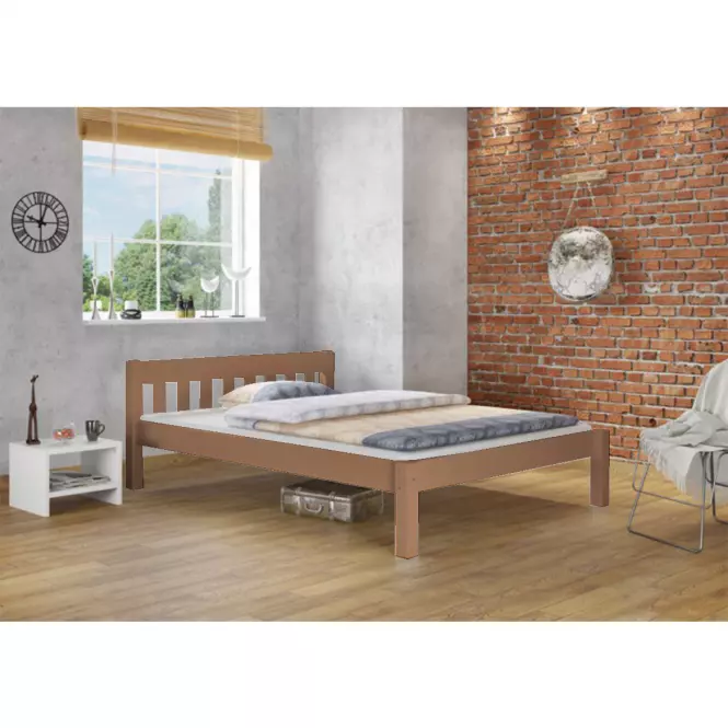 Posteľ Pino 160x200 borovica morená dub,5