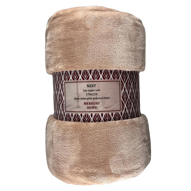 Deka Nest Super Soft svetloružová 170x220 Merkury Home