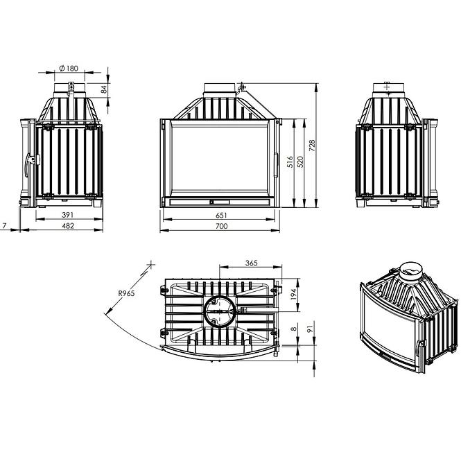 Krbová vložka Falcon 14kW,3
