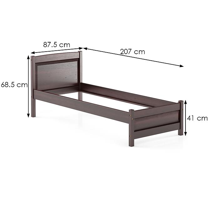 Posteľ borovica LK125–80x200 orech