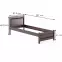 Posteľ borovica LK125–80x200 orech,2