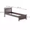 Posteľ borovica LK125–90x200 orech,2