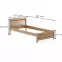 Posteľ borovica LK125–100x200 dub,2