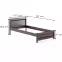 Posteľ borovica LK125–100x200 orech,2