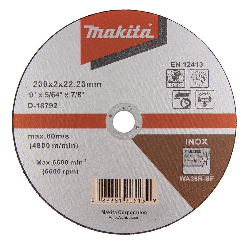 Kovový rezací kotúč Inox Makita 230X2MM D-18792