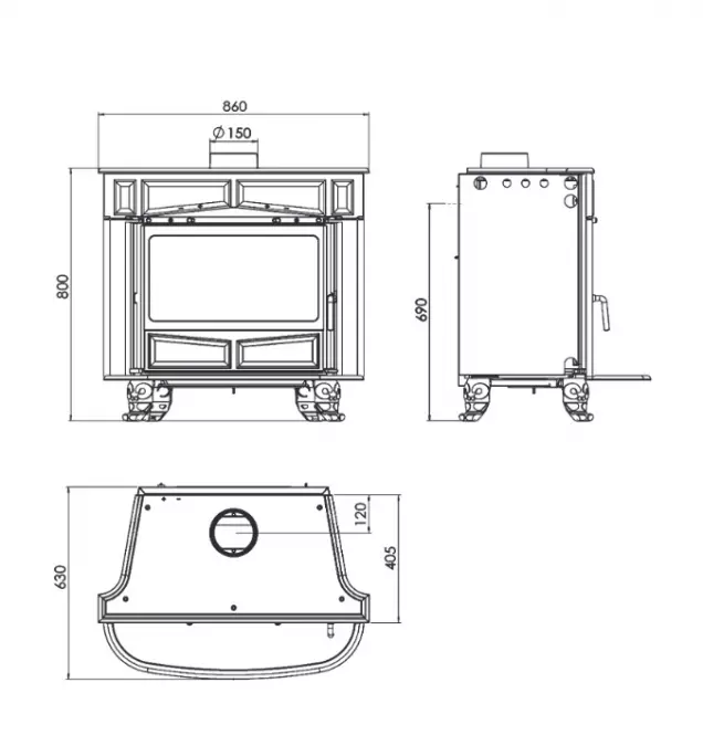 Krbové kachle Glas Franklin 11kW Eko