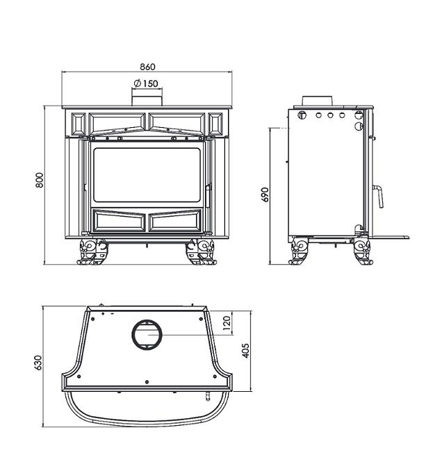 Krbové kachle Glas Franklin 11kW Eko