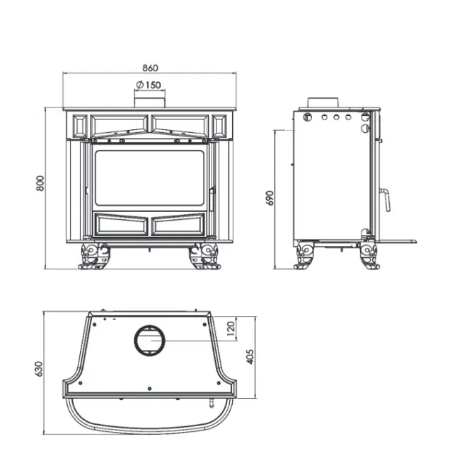 Krbové kachle Glas Franklin 11kW