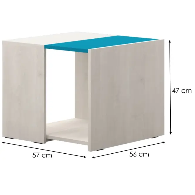 Konferenčný stolík JOY-KLS polar pine/mango/lime/torquise,2
