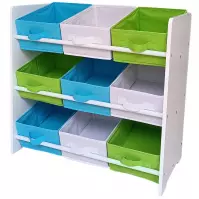 Detský regál s úložnými boxami TIGA-3