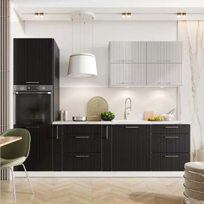 Skrinka do kuchyne  Kate d60pk mv 2133 pl čierna puntík