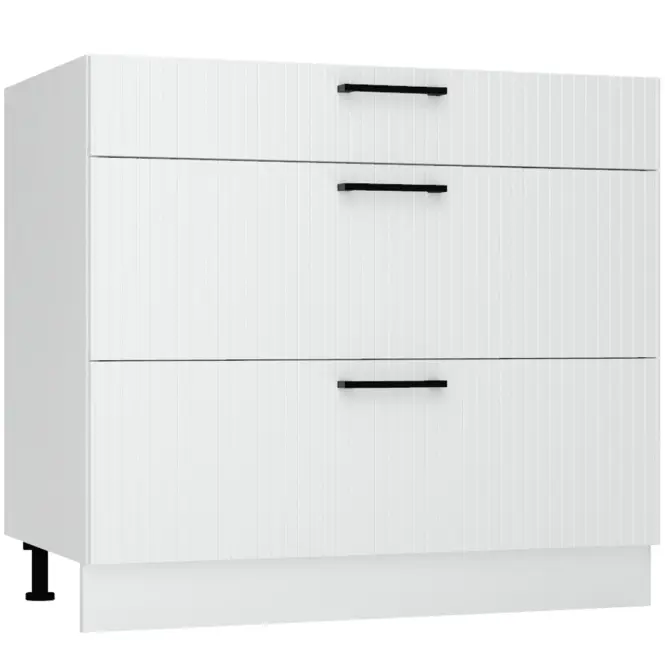 Skrinka do kuchyne  Kate d90pc s/3 biely hrášok