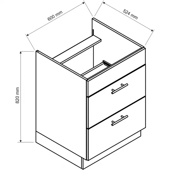 Skrinka do kuchyne  Kate d60pc s/2 zasl biela puntík