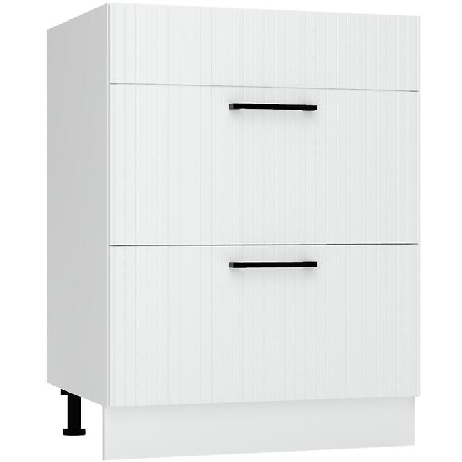 Skrinka do kuchyne  Kate d60pc s/2 zasl biely hrášok