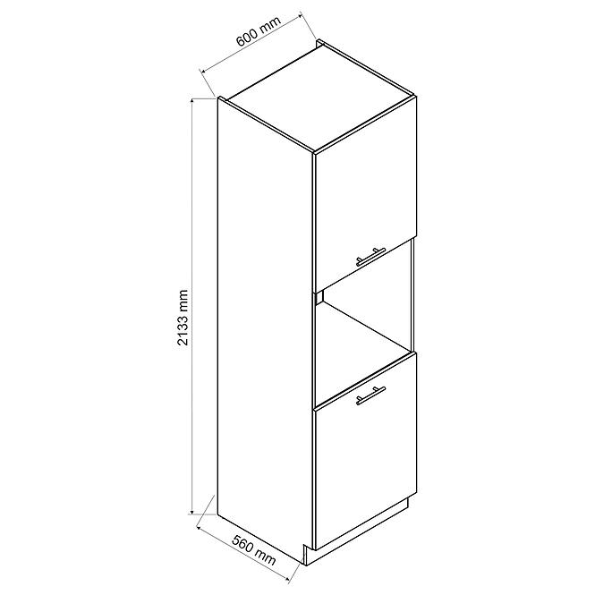 Skrinka do kuchyne  Kate d60pk 2133 pl biela puntík
