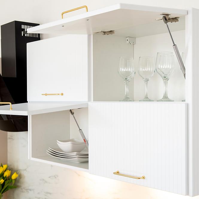 Skrinka do kuchyne Kate w60/68 slim pl s kapucňou čierna biela puntík