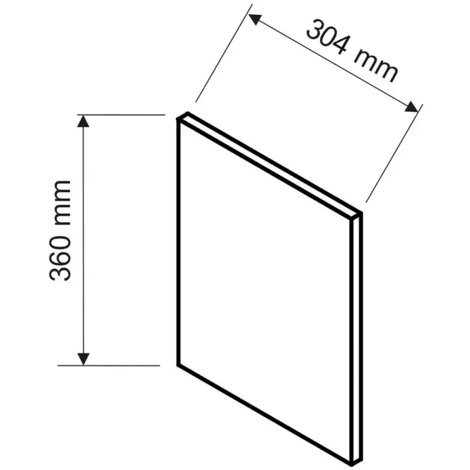 Panel bočný Kate 360x304 biely hrášok