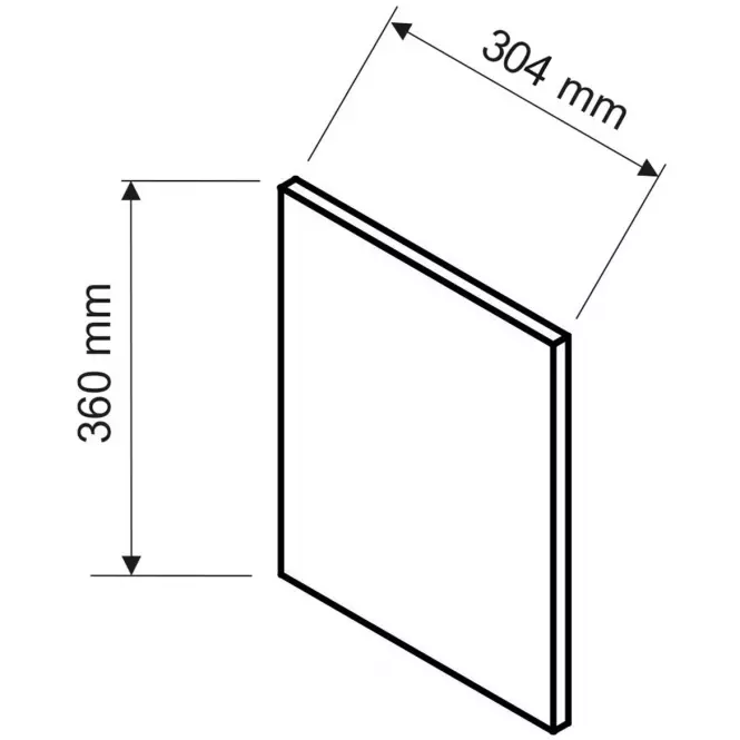 Panel bočný Kate 360x304 šedá mat,2