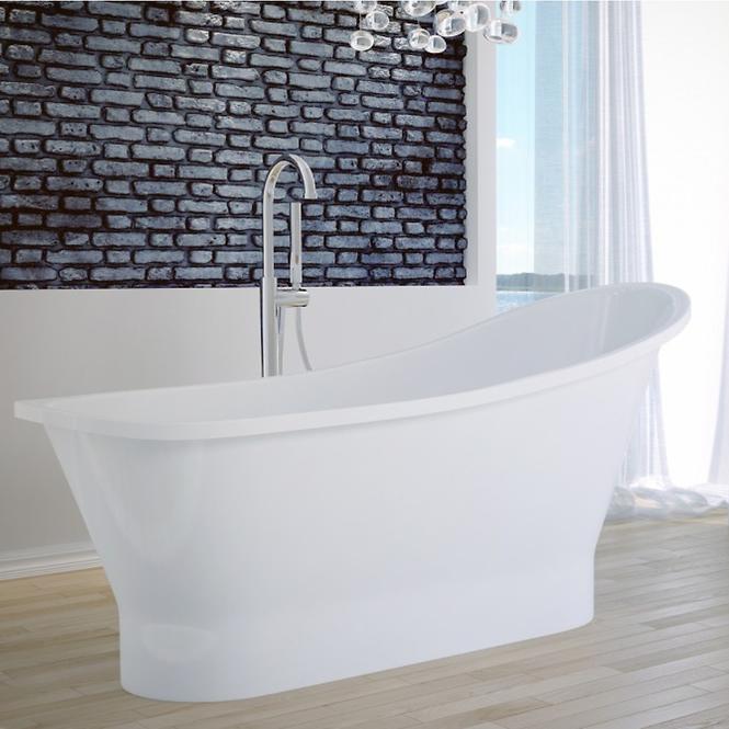 Voľne stojaca vaňa Gloria 160/68+sifón klik-klak zlatá,4
