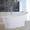 Voľne stojaca vaňa Gloria 160/68+sifón klik-klak zlatá,4