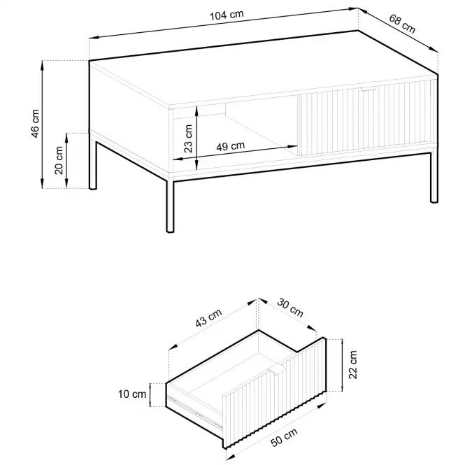 Konferenčný stolík L104 Nova biely,5