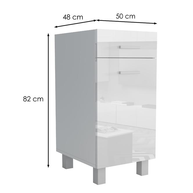 Kuchynská skrinka Lucjan D1F1S 50 LUX biela