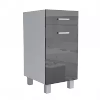Kuchynská skrinka Lucjan D1F1S 40 LUX čierna