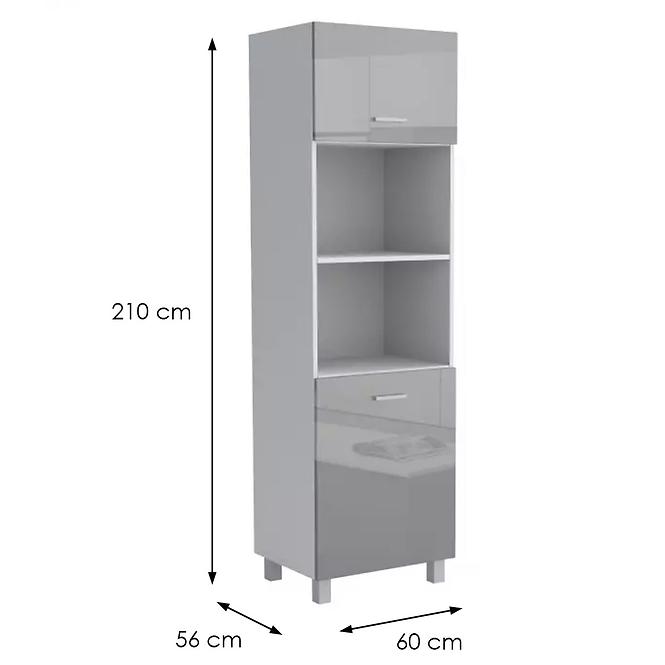 Kuchynská skrinka Lucjan 60KPM 2F 2100 LUX šedá