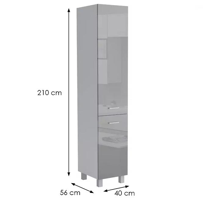 Kuchynská skrinka Lucjan 40DK 2F 2100 LUX šedá