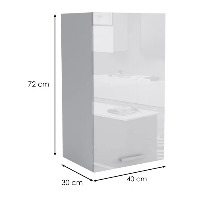 Kuchynská skrinka G1F 40 V-72 LUX biela,2