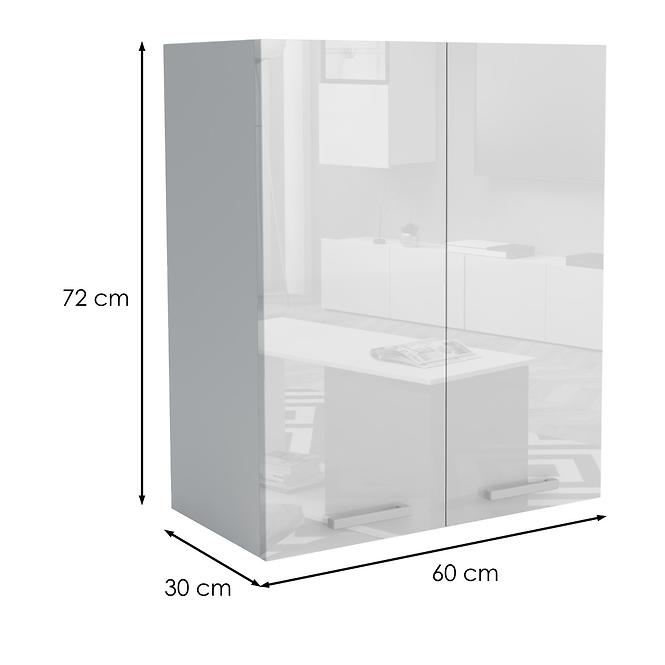 Kuchynská skrinka 60G 2F V72 LUX biela